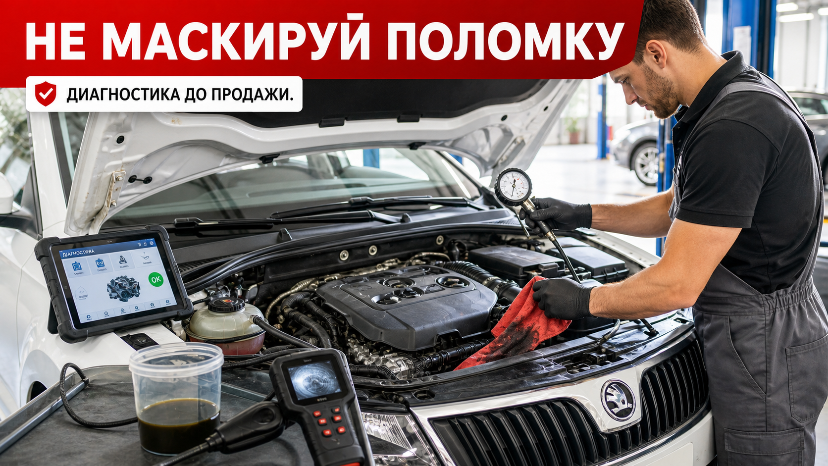Диагностика двигателя перед продажей: что проверить и что не маскировать